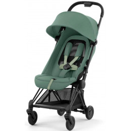 Коляска Cybex Coya Matt Black Frame Aton B2 i-Size Volcano Black Leaf Green с дождевиком и бампером