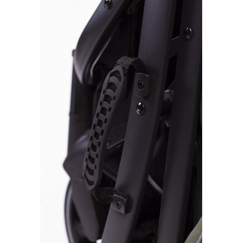 Прогулочная коляска Peppy Polo 2.0 Silver black хром рама, сумка