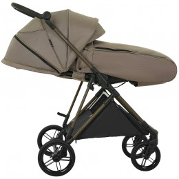 Детская прогулочная коляска Pituso Carbon RX c автокреслом Baesa Pro Black Tuareg Beige/рама carbon gold