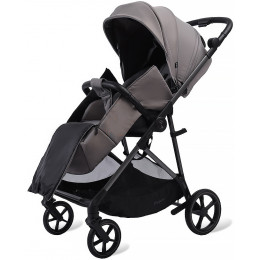 Прогулочная коляска Peppy Amici с автокреслом Jovikids Aria Grey серый, рама серая