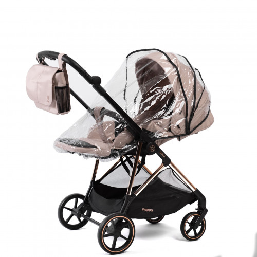 Купить прогулочную коляску Peppy Amici, в цвете Beige (рама Gold)