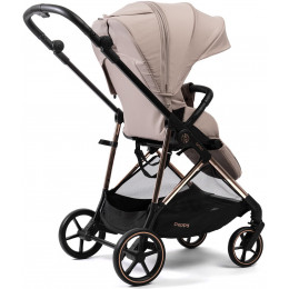 Прогулочная коляска Peppy Amici с автокреслом Rise Milk Beige рама Gold