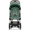 Коляска Cybex Coya Rosegold Frame Aton B2 i-Size Volcano Black Leaf Green с дождевиком и бампером