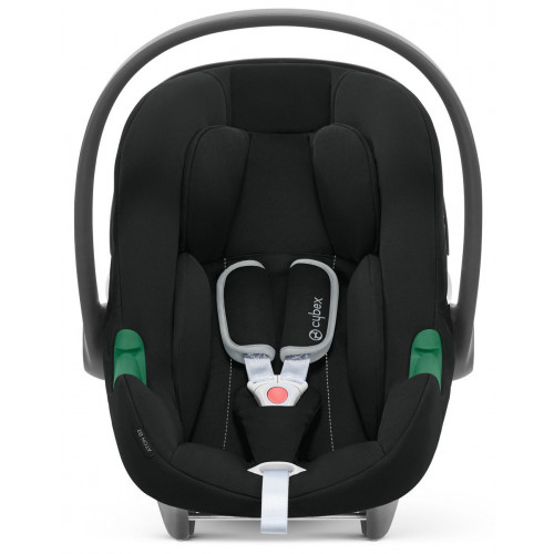 Коляска Cybex Coya Rosegold Frame Aton B2 i-Size Volcano Black Leaf Green с дождевиком и бампером