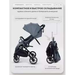 Коляска прогулочная Mowbaby Airy plus Grey