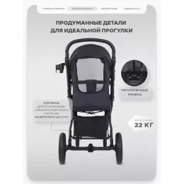 Коляска прогулочная Mowbaby Stormy Black