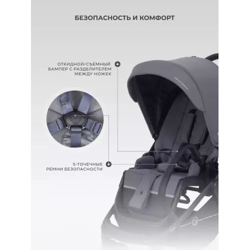 Коляска прогулочная Rant Flex 2025 RA078 Graphite
