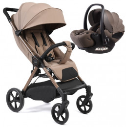 Прогулочная коляска Peppy Vigo с автокреслом Verona Brown Latte латте