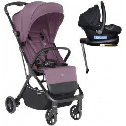 Прогулочная коляска Sweet Baby Aura + автокресло Elegante Plus с базой i-Size ISOFIX DK780 Rose