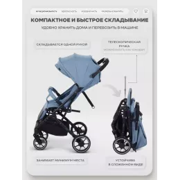 Коляска прогулочная Mowbaby Airy plus Blue