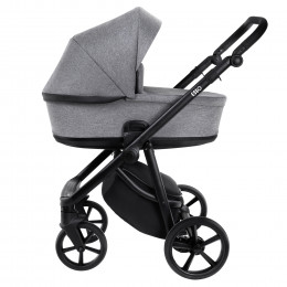 ROAN Коляска 2 в1 Esso короб + прогулка Grey/Black/руч.(2 места)