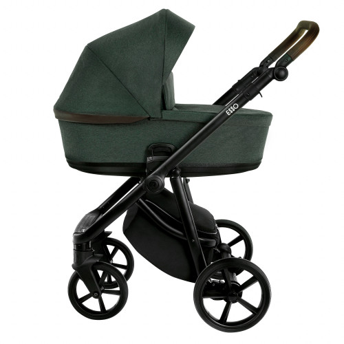 ROAN Коляска 2 в1 Esso короб + прогулка Dark Green/Black/руч.(2 места)