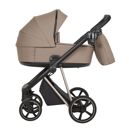 ROAN Коляска 2 в1 Sol Luxury короб + прогулка Hazel/Champagne/руч.Black/к.Black(2 места)
