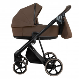 ROAN Коляска 2 в1 Sol короб + прогулка Mocha Mousse/Black/руч.Cappuccino(2 места)