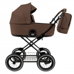 ROAN Коляска 2 в1 Bass Next Classic короб + прогулка Mocha Mousse/Black/руч.Cappuccino(2 места)12d