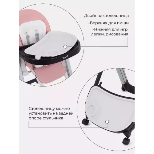 Стульчик для кормления Rant Onyx Cloud Pink