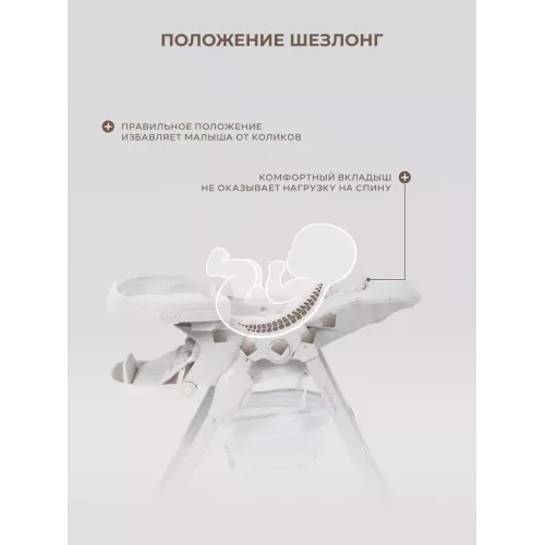 Стульчик для кормления Rant Cafe 2025 Grey