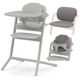 Стульчик для кормления Cybex Lemo 4 в 1 с мягкими чехлами Comfort Inlay Suede Grey/Suede Grey