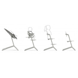 Стульчик для кормления Cybex Lemo 4 в 1 с мягкими чехлами Comfort Inlay Suede Grey/Suede Grey