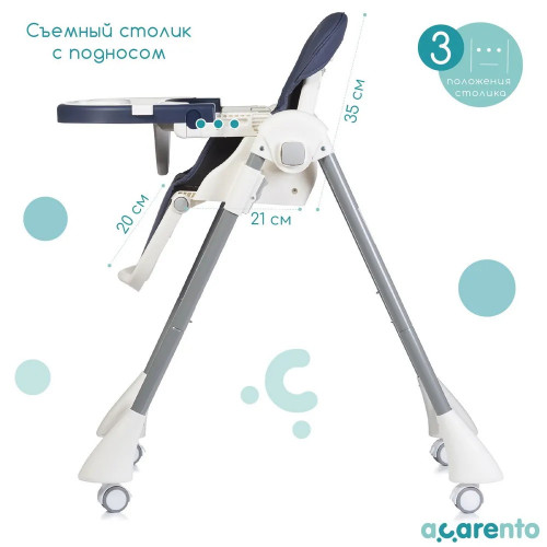 Стульчик для кормления Acarento Marmellata dark blue