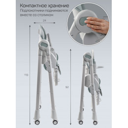 Стульчик для кормления Amarobaby Yummy зеленый