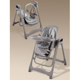 Стульчик для кормления Amarobaby Legacy многофункциональный серый