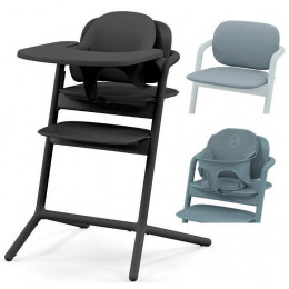 Стульчик для кормления Cybex Lemo 4 в 1 с мягкими чехлами Comfort Inlay Stunning Black/Stone Blue