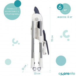 Стульчик для кормления Acarento Pannacotta dark blue