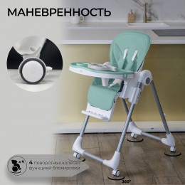 Стульчик для кормления Sweet Baby Roma turquise