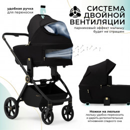 Детская коляска Sweet Baby Stella Plus Therma 2 в 1 427414 Black