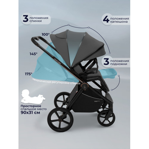 Прогулочная коляска Sweet Baby SBL Elegante Therma Dark Grey