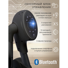 Стульчик для кормления - Электрокачели Sweet Baby Fiesta Black Gray