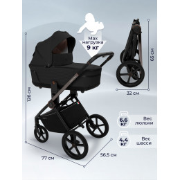 Коляска Sweet Baby 3в1 SBL Elegante Therma Black