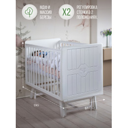 Кровать детская Sweet Baby Nuovo Белая /Белая с маятником