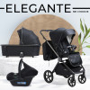 Детская коляска Sweet Baby Elegante 3 в 1 Chrome Black