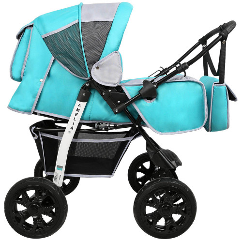 Коляска AMELIA I (Alis) (Am 06 (бирюзовый+св.серый))