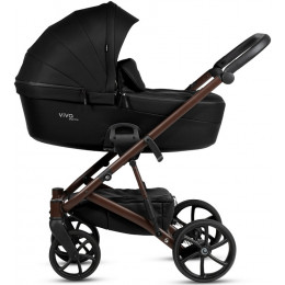 Детская коляска Tutis Viva 6 Plus Essential 3 в 1 с автокреслом Elo Lux EduSky Black 1612070 Caviar