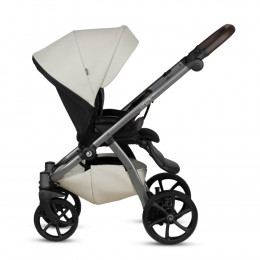Коляска 2 в 1 Tutis Uno 5+ Leather Collection, Black Sesame (168)