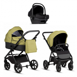 Детская коляска Tutis Leo 3 Plus 3 в 1 с автокреслом Elo Lux EduSky Black 1582302 Green