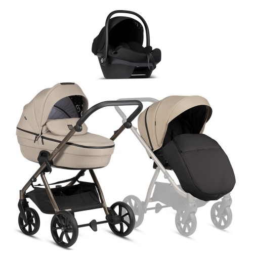 Детская коляска Tutis Uno 6 Plus Essential collection 3 в 1 с автокреслом Elo Lux EduSky Black 1602146 Nougat