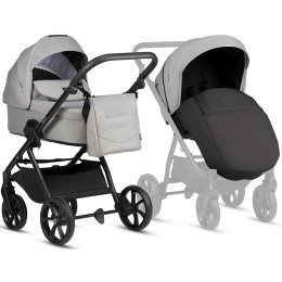 Детская коляска Tutis Leo 3 Plus 3 в 1 с автокреслом Elo Lux EduSky Black 1582068 Warm Grey