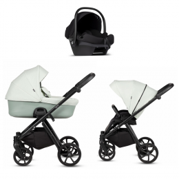 Детская коляска Tutis Leo 3 Plus 3 в 1 с автокреслом Elo Lux EduSky Black 1582236 Mint