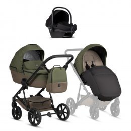 Детская коляска Tutis Viva 6 Plus Essential 3 в 1 с автокреслом Elo Lux EduSky Black 1612050 Pine
