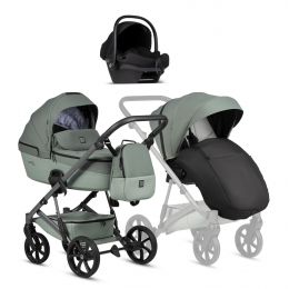 Детская коляска Tutis Viva 6 Plus Essential 3 в 1 с автокреслом Elo Lux EduSky Black 1612039 Sage